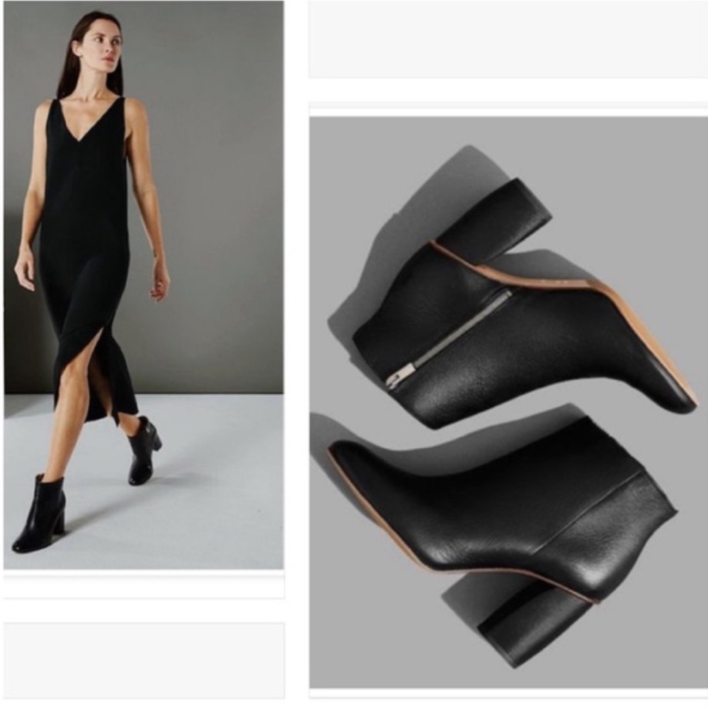 RARE Everlane E1 Italian Black Leather Limited Edition Ankle Boots